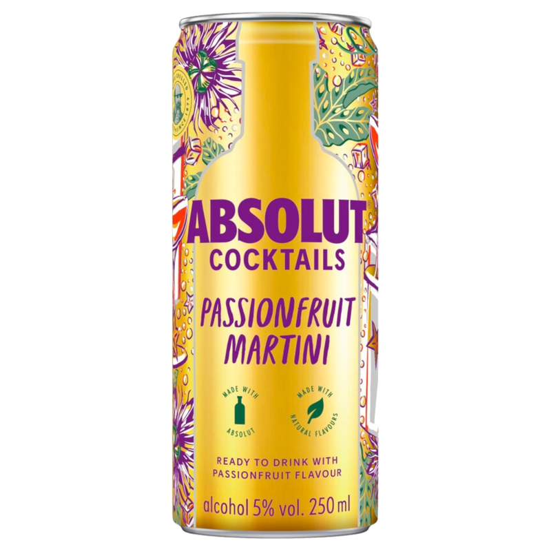 Absolut Passionfruit Martini Cocktail, 250ml