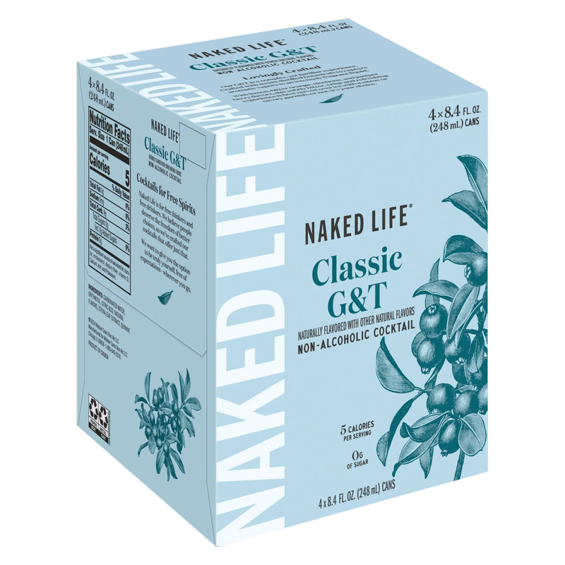 Naked Life Non-Alcoholic Classic G&T 4pk 8.4oz Can