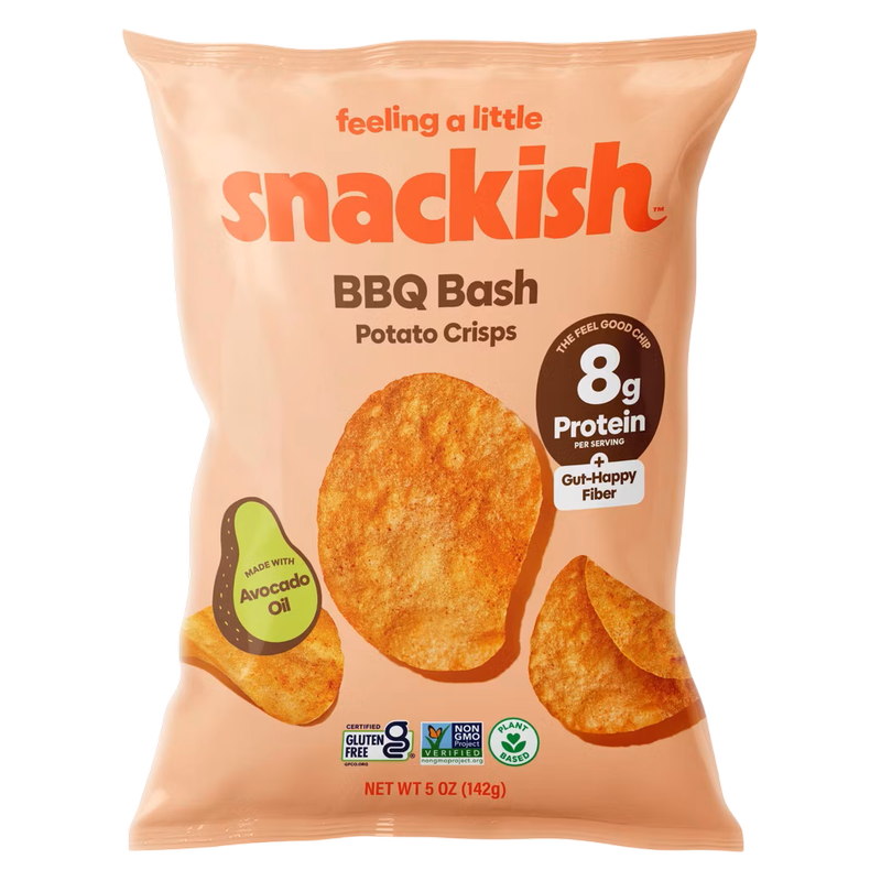 Snackish BBQ Bash Potato Crisps, 5 OZ