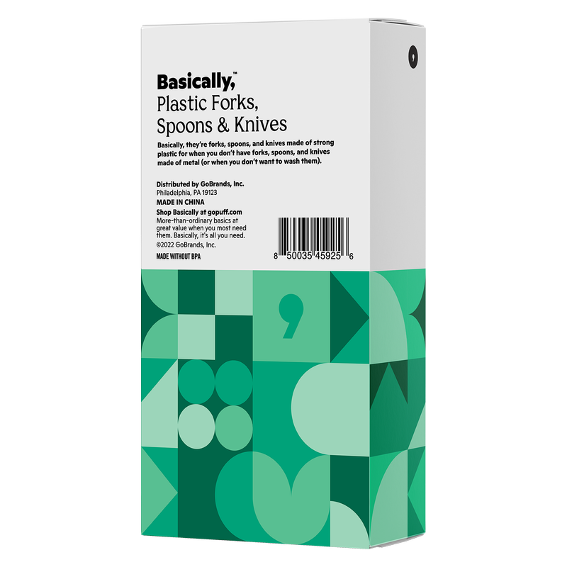 Basically, 48ct Plastic Forks, Spoons, and Knives (3 Pack) Delivered