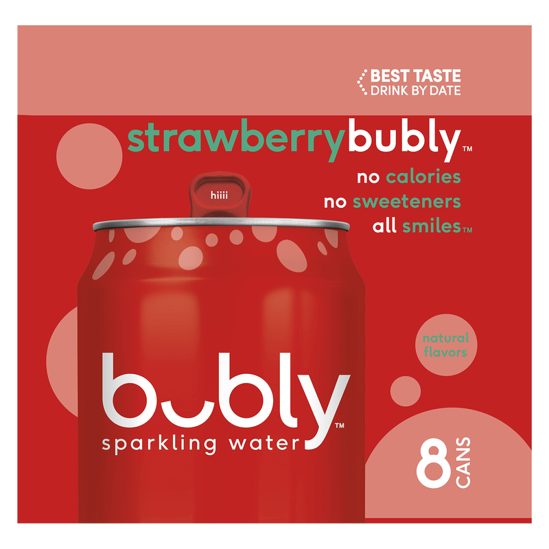 Bubly Strawberry 8pk 12oz Can