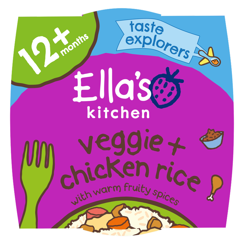 Ella's Kitchen Organic Veggie & Chicken Rice 1-3y, 200g