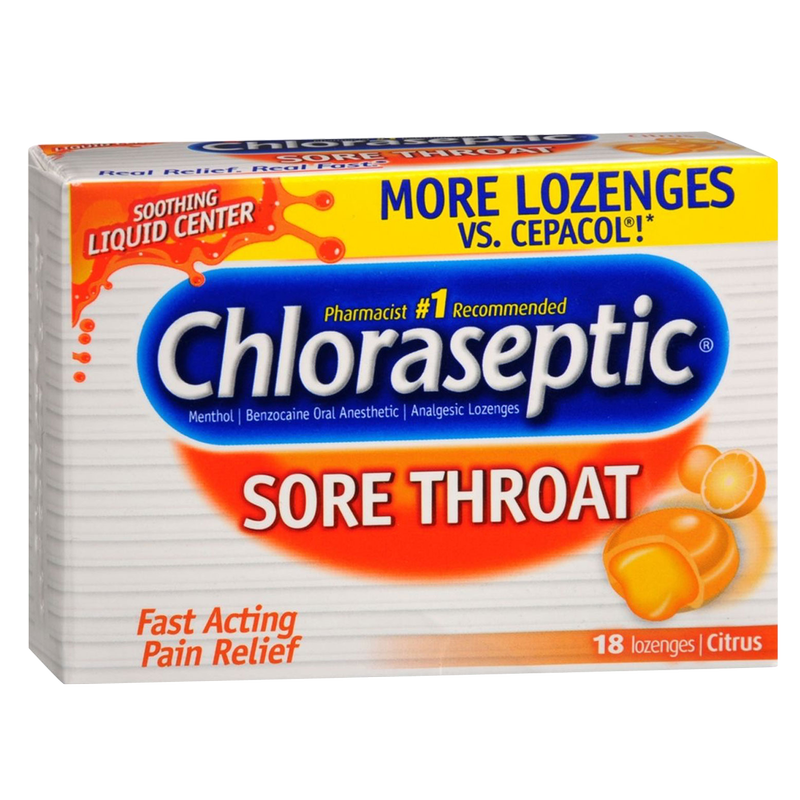 Chloraseptic Citrus Sore Throat Lozenges 18ct