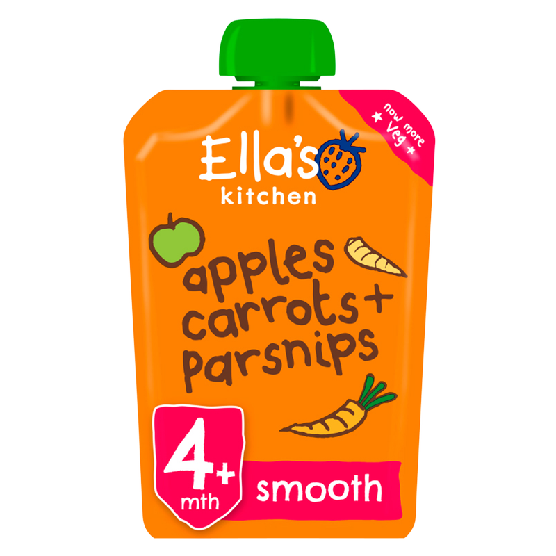Ella's Kitchen Organic Apples, Carrots & Parsnips 4m+, 120g