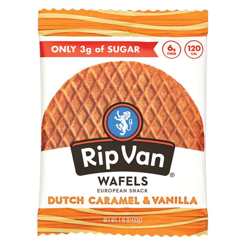 Rip Van Wafels Dutch Caramel & Vanilla Stroopwafel, 1.16oz