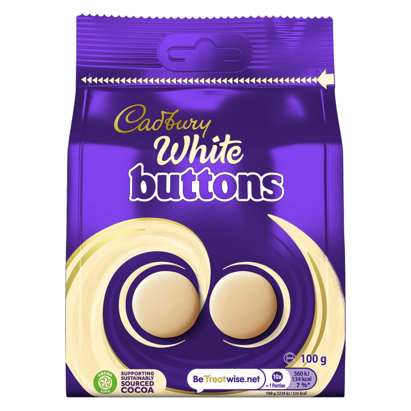 Cadbury White Giant Buttons, 100g