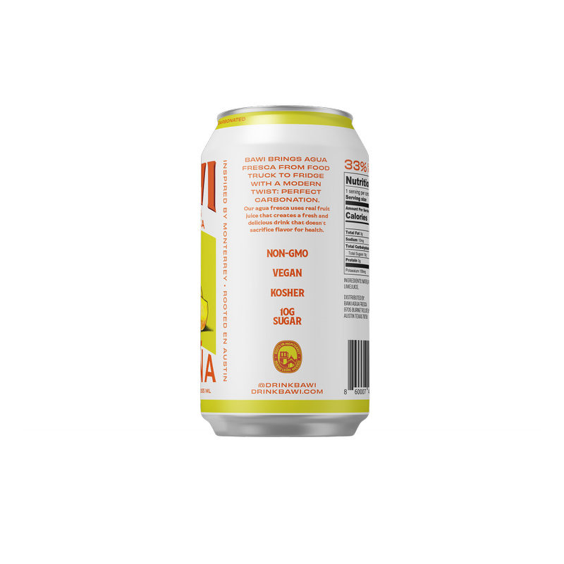 Bawi Pineapple Agua Fresca 12oz Can