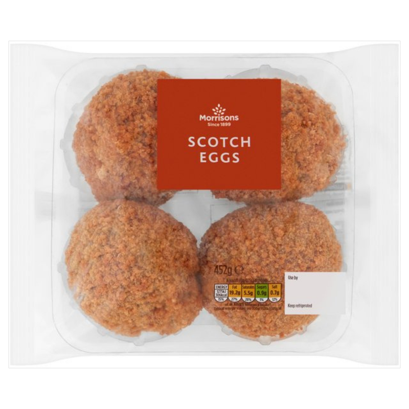 Morrisons Scotch Eggs 4 Pack, 452g
