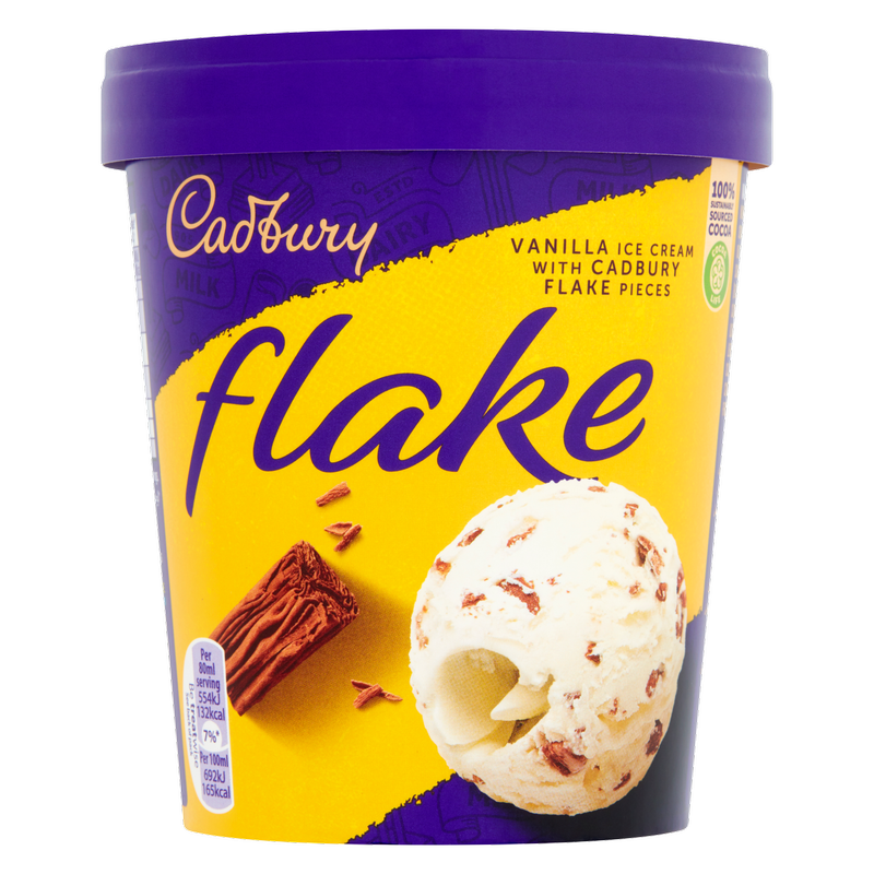 Cadbury Flake 99 Ice Cream Tub, 480ml