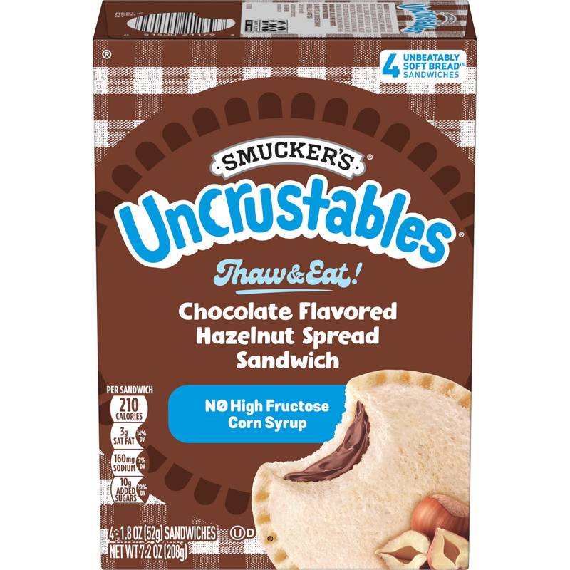 Smucker's Frozen Uncrustables Chocolate Hazelnut 4ct