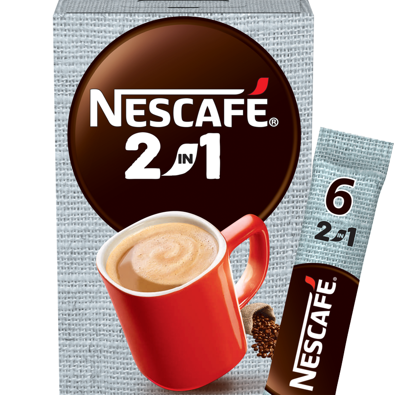 Nescafe Instant Coffee Sachets 2in1, 6 x 9g