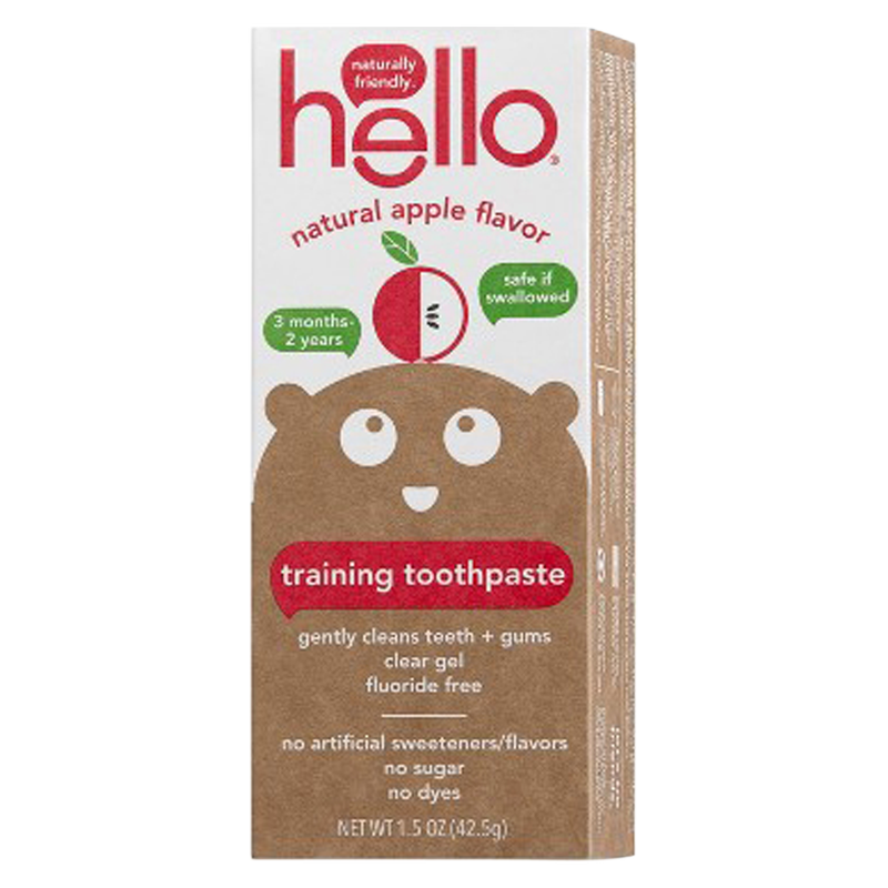 Hello Organic Apple Toddler Training Paste And Brush