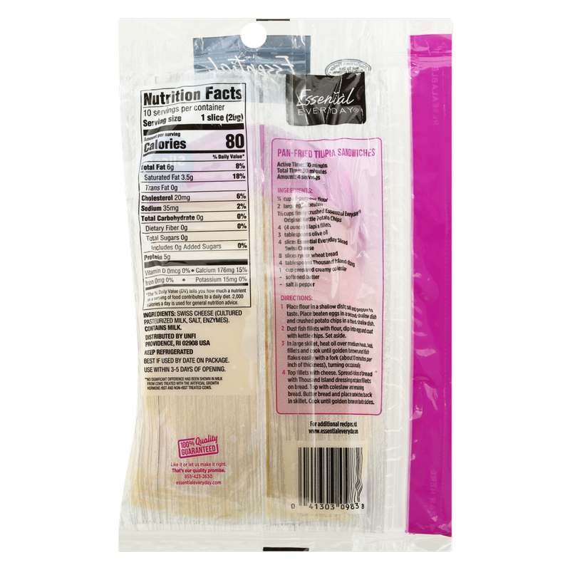 Essential Everyday Sliced Swiss Cheese 7oz Delivered In As Fast As 15