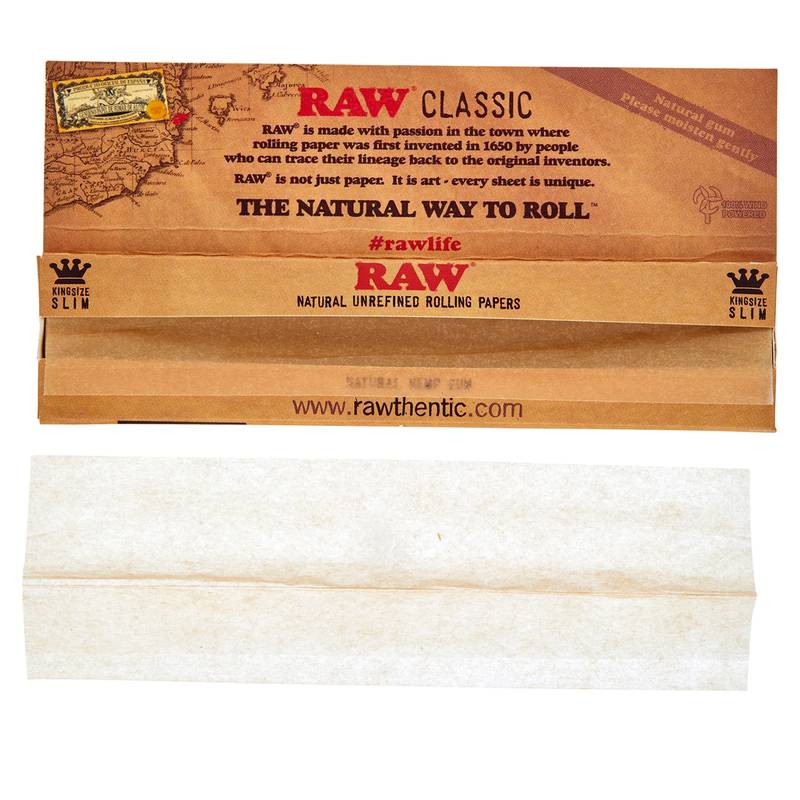 RAW Slim Rolling Papers King Size 32ct