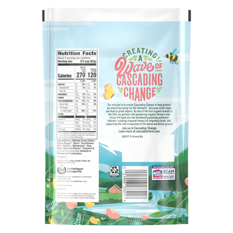 Cascadian Farm Organic Oats and Honey Granola 11oz
