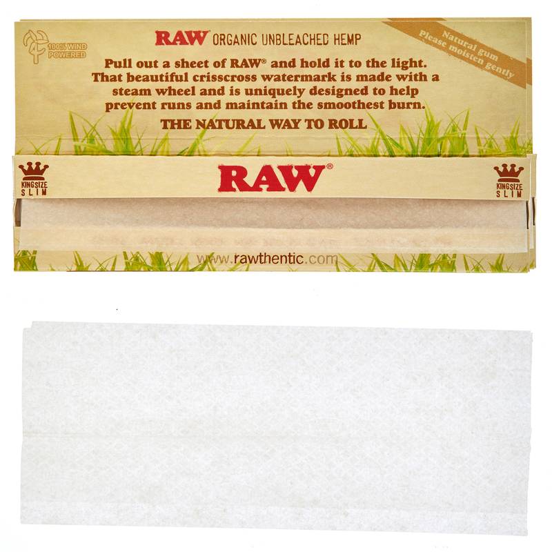 RAW Organic Hemp Slim Rolling Papers King Size 32ct