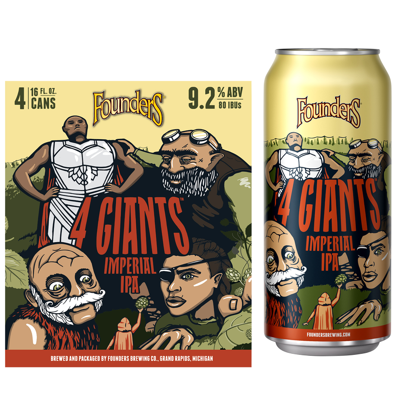 Founders 4 Giants Imperial IPA 4pk 16oz Cans