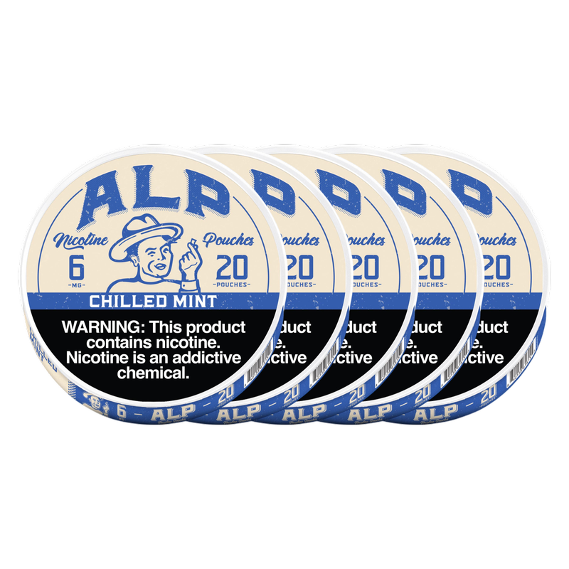 ALP 5-pk Chilled Mint Nicotine Pouches, 6mg