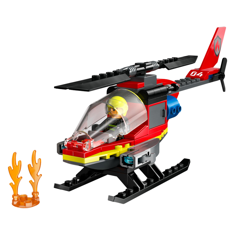 Lego Fire Rescue Helicopter City, 1pcs