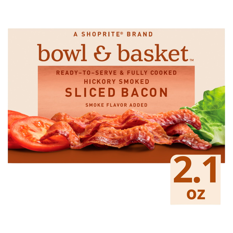 Bowl & Basket Fully Cooked Bacon - 2.1oz