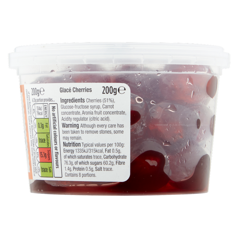 Morrisons Glace Red Cherries, 200g
