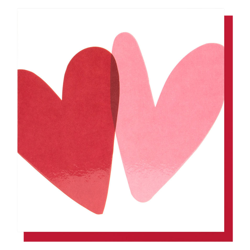Caroline Gardner Red & Pink Heart Gift Card, 1pcs