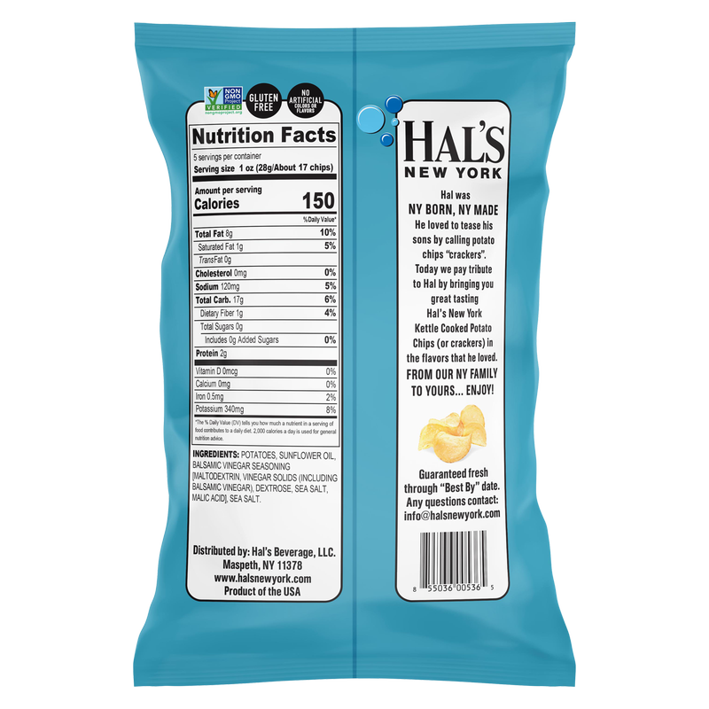 Hal's New York Sea Salt & Vinegar Chips 5oz