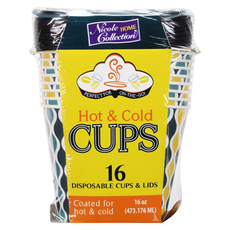 Hot & Cold Cups with Lids 16ct