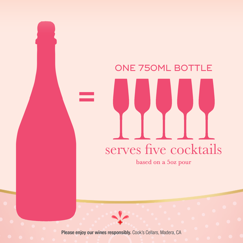 Cooks Sparkling Strawberry Mimosa 750ml Bottle
