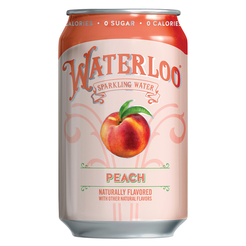 Waterloo Peach Sparkling Water 12oz can