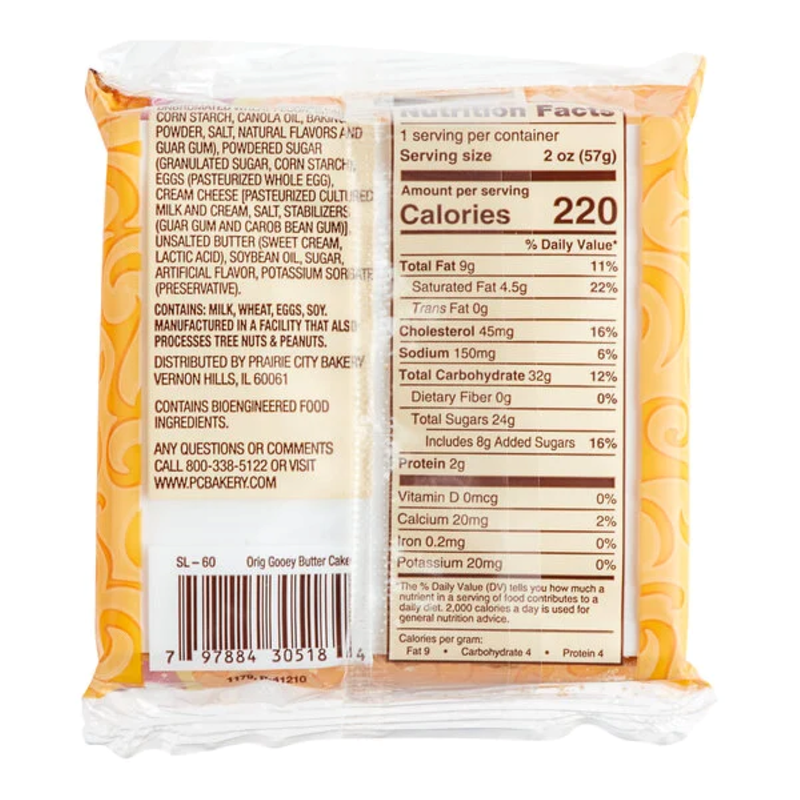 Prairie City Ooey Gooey Butter Cake, 2 oz