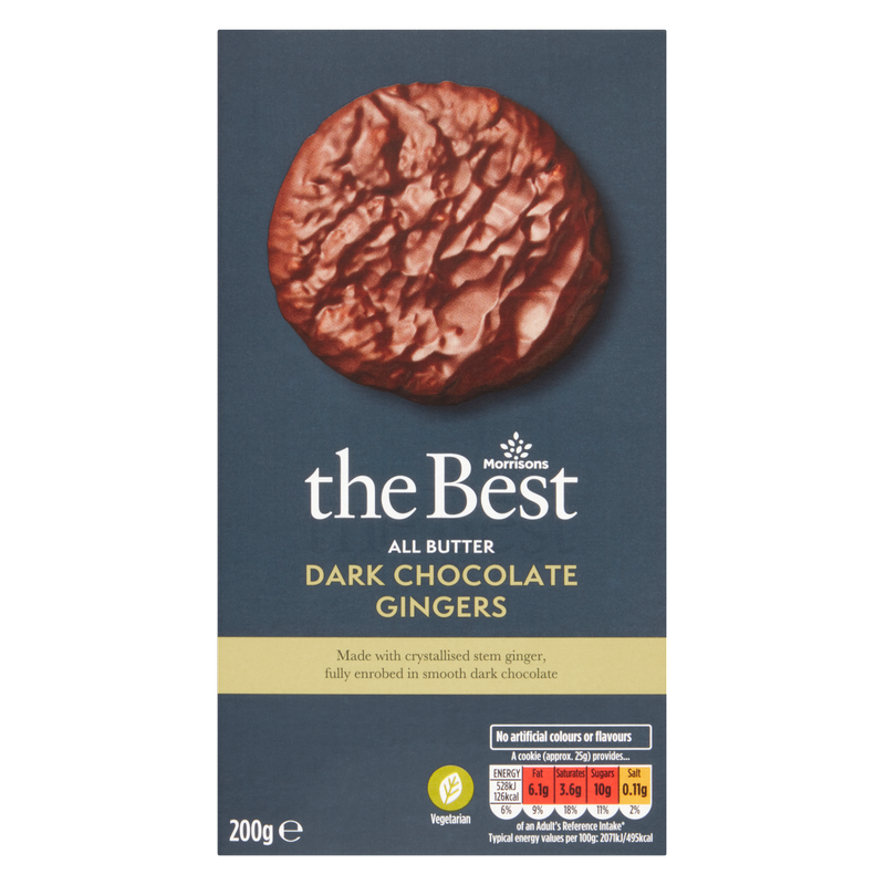Morrisons The Best All Butter Dark Chocolate Gingers, 200g