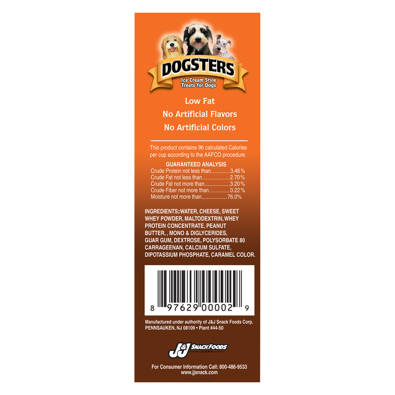 Dogsters Nutley Peanut Butter and Cheese Cups 4ct 3.5oz