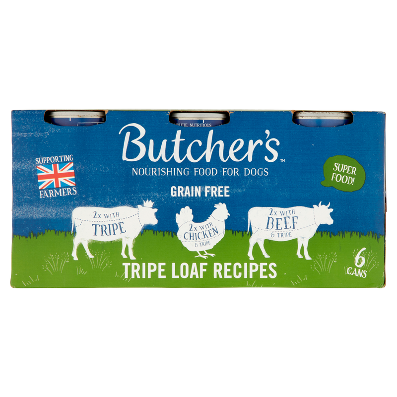 Butcher's Tripe Loaf Recipes Wet Dog Food, 6 x 400g