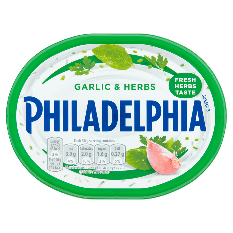 Philadelphia Garlic & Herb Soft Cheese, 165g
