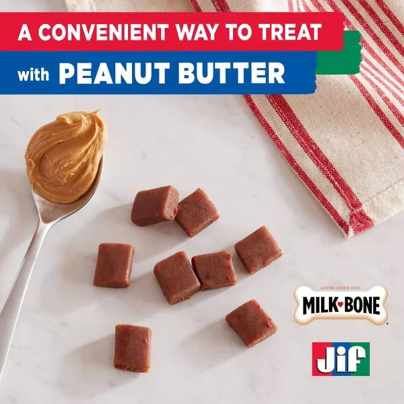 Milk-Bone Peanut Buttery Bites JIF Peanut Butter Dog Treats, 4.5oz.