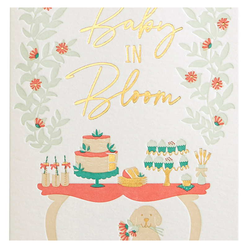 NIQUEA.D "Baby in Bloom" Baby Card 4.5x6.25"