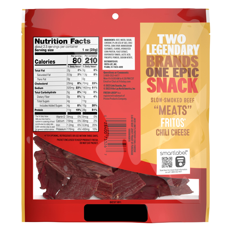 Jack Link's Beef Jerky Fritos Chilli Cheese 2.65oz