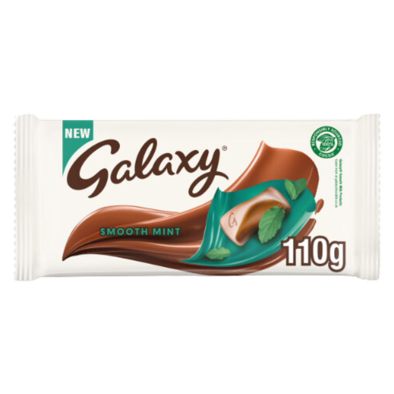 Galaxy Smooth Mint Milk Chocolate, 110g