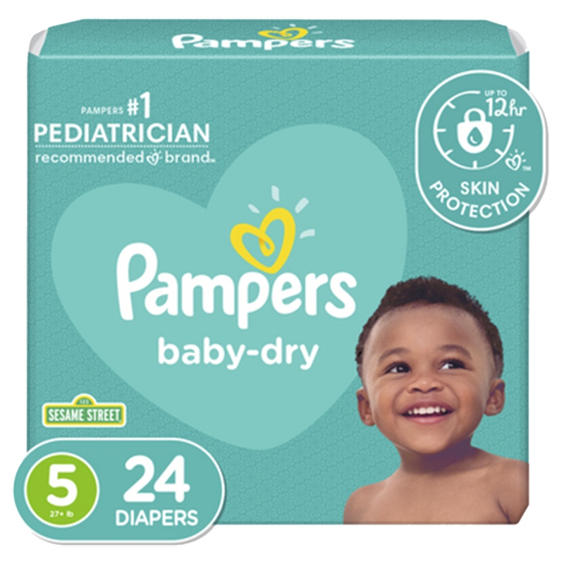 Pampers Baby-Dry Diapers Size 5 24ct