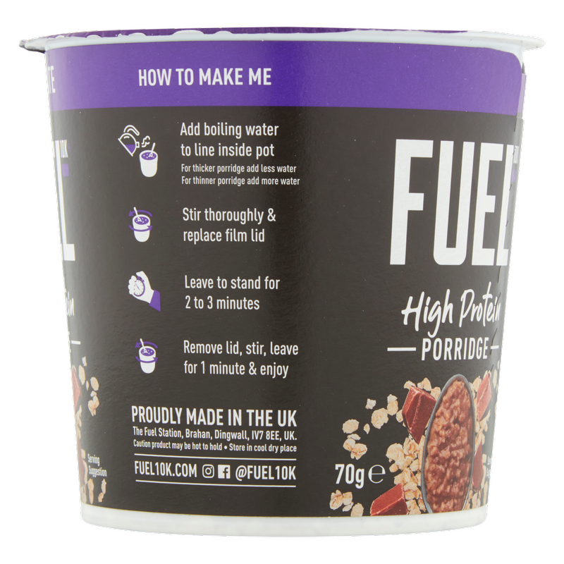 FUEL10K High Protein Boosted Porridge Chocolate, 70g