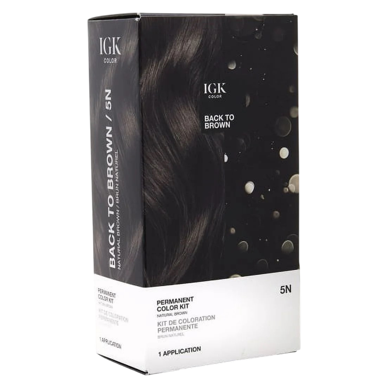 IGK Kit de coloración permanente Back to Brown - Marrón natural 5N