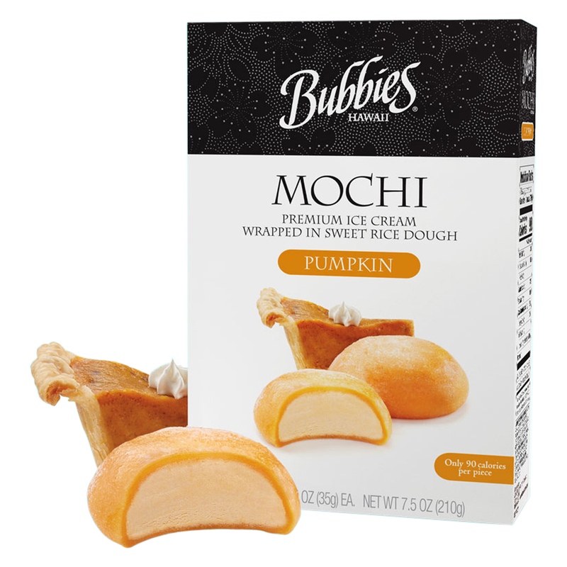 Bubbies Hawaii Pumpkin Mochi Ice Cream 6ct