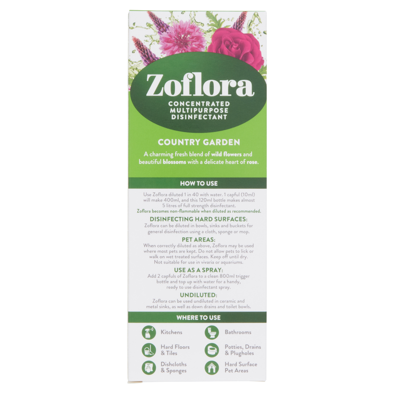 Zoflora Disinfectant Country Garden, 120ml