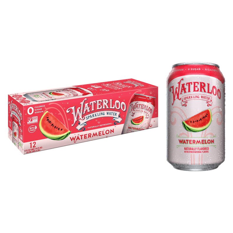 Waterloo Watermelon Sparkling Water 12pk 12oz Bottles