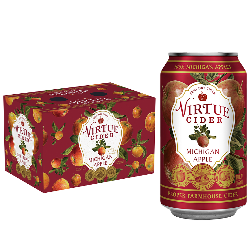 Virtue Cider Michigan Apple 6pk 12oz Can 5.5% ABV