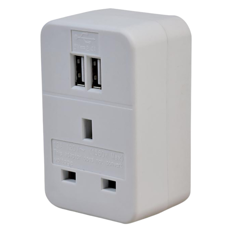 Maplin UK to USA with USB A Travel Adapter, 1pcs