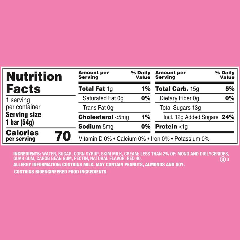 STARBURST Strawberry Sorbet Ice Cream Bar, 2.6 Oz 