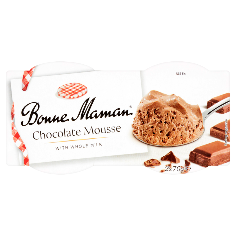 Bonne Maman Chocolate Mousse, 2 x 70g