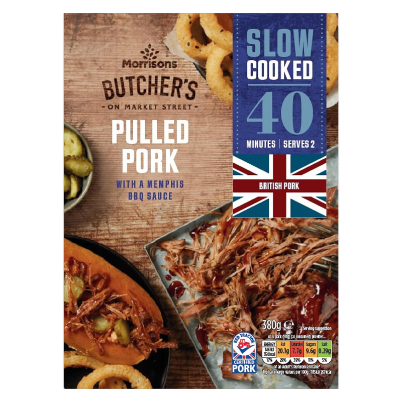 Morrisons Pulled Pork With Memphis BBQ Sauce, 380g